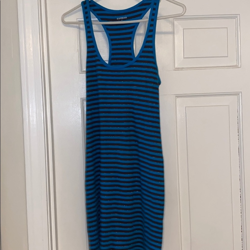 Express Racerback Tank Striped Dress - Picture 9 of 9